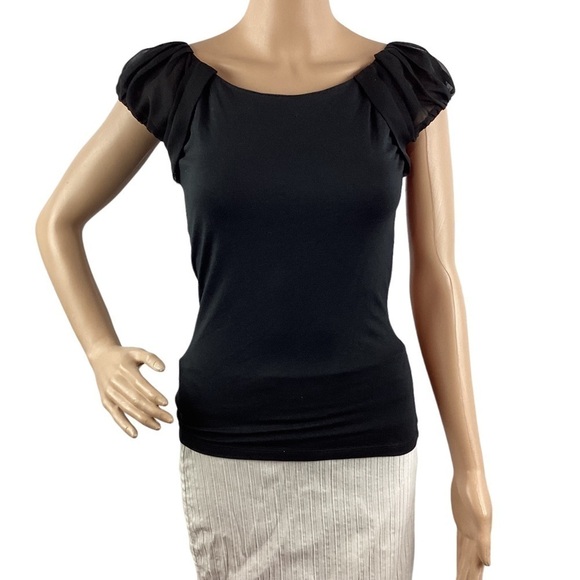 Anne Klein Top Size PP Black Rayon Blend - Picture 1 of 7